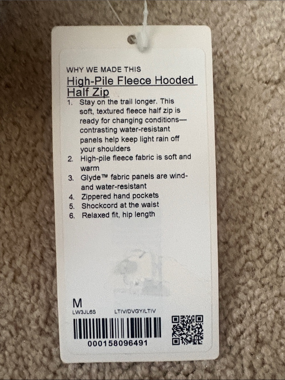 lululemon athletica White and Light Gray Hooded Sherpa Pullover - Picture 5 of 5